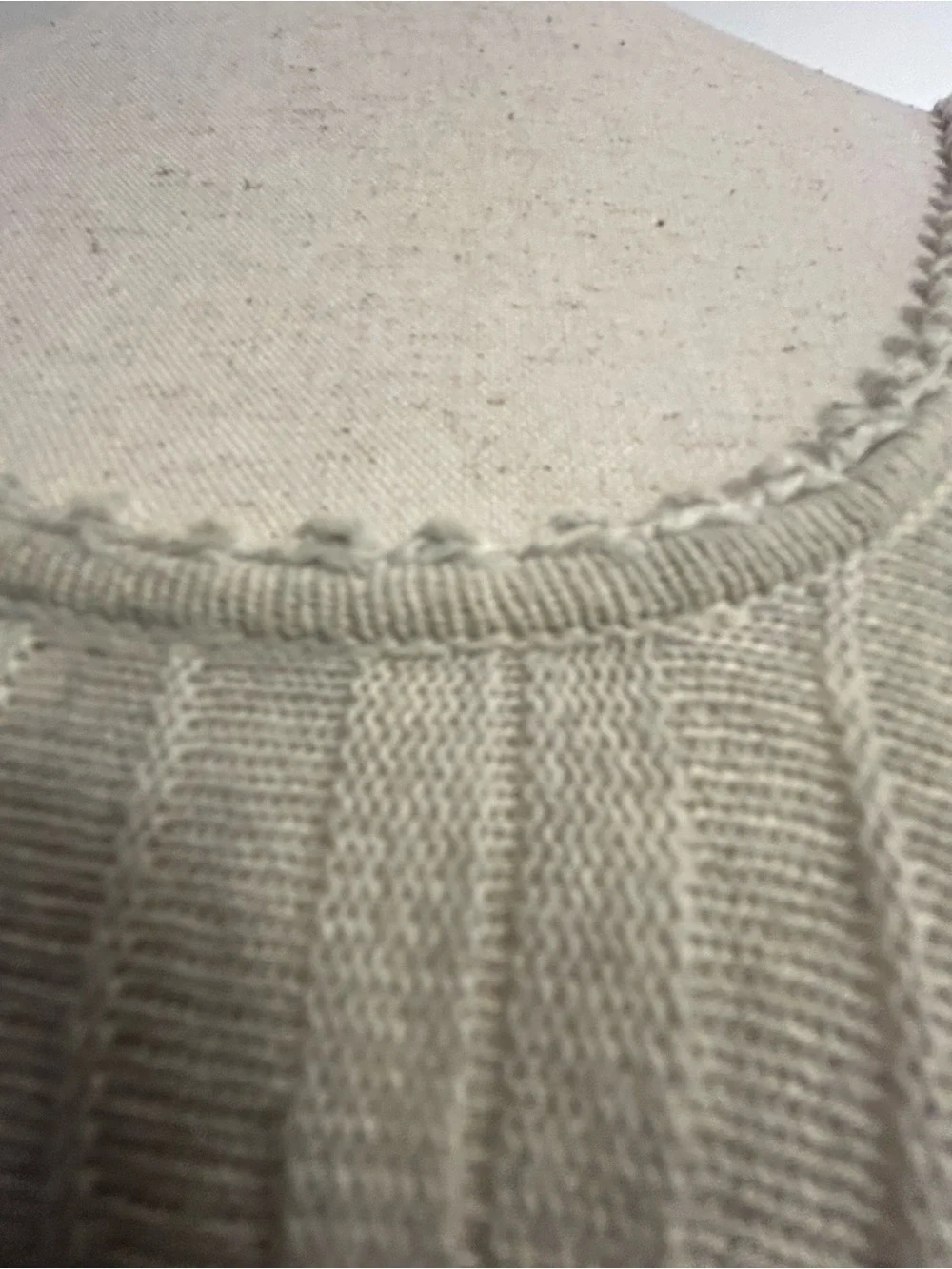 Studio M Cream Cable Knit Long Tunic Sweater Top Medium
